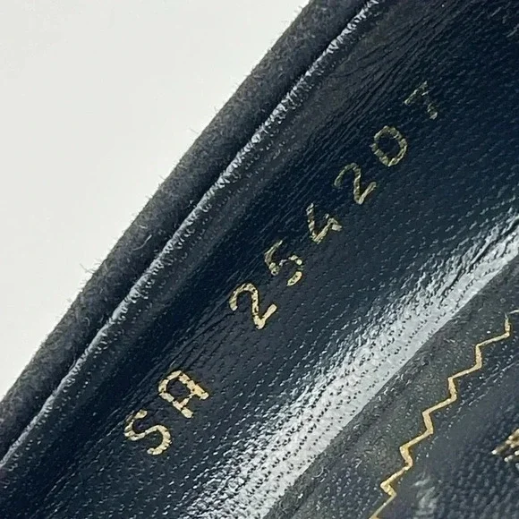 Yves Saint Laurent Black Suede High Heels 4" - Picture 11 of 11